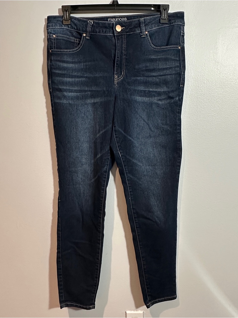 Maurices EverFlex High Rise Women's Dark Blue Skinny Jeans Size 16 Long